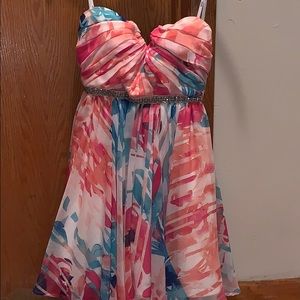 Mini strapless dress